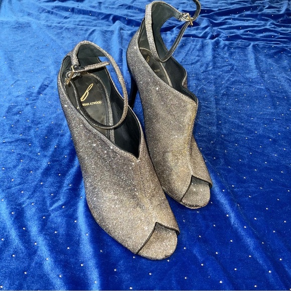 Brian Atwood Shoes - Brian Atwood Iridiscent Glitter Women’s Bfliese Ankle High Heels - Size 10